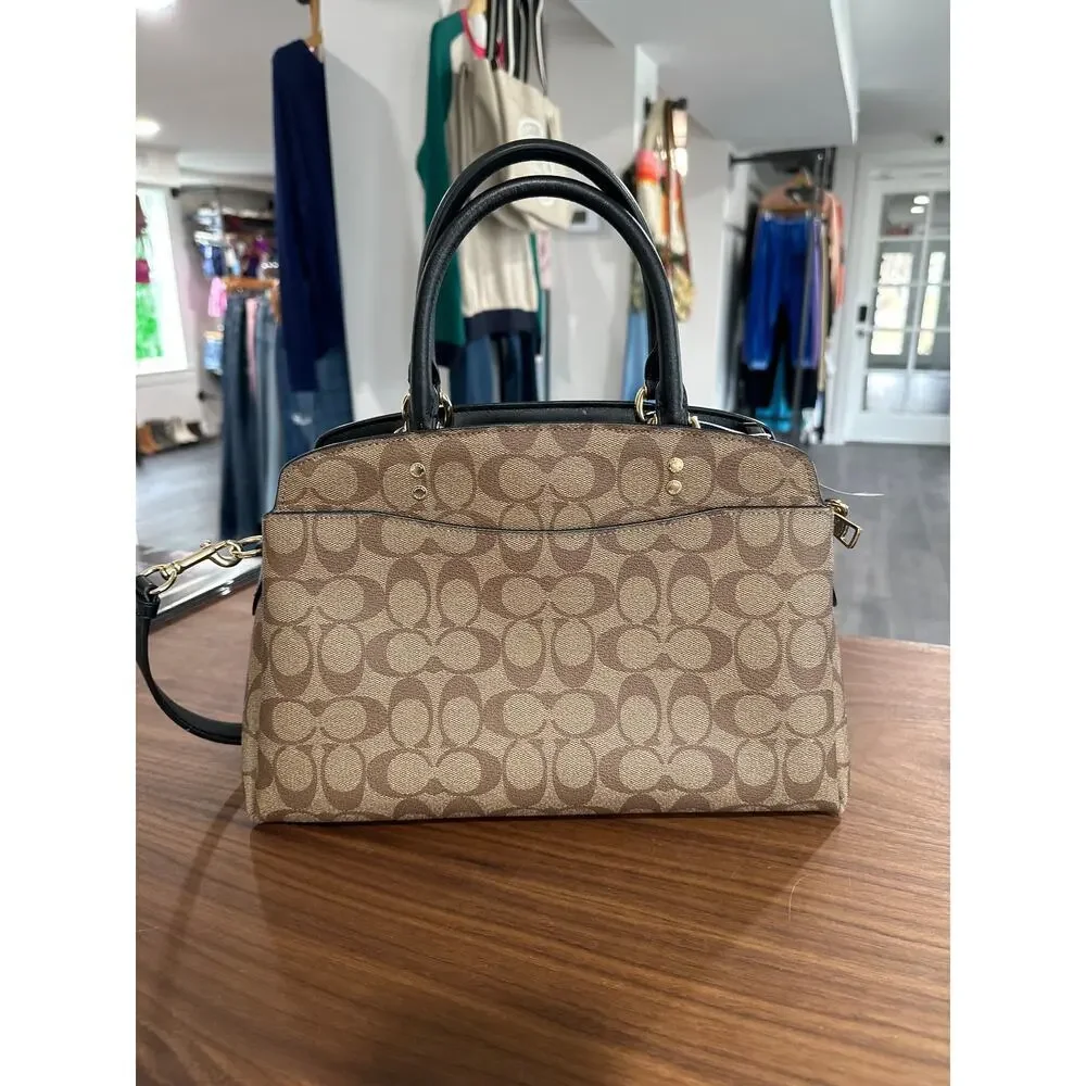 Coach Lillie Carryall Signature Canvas Purse